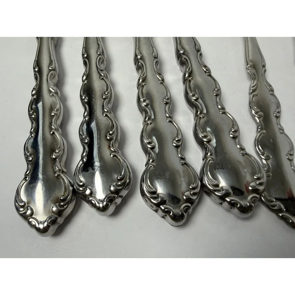 Oneida Deluxe MOZART Stainless USA Flatware Lot 9 Dinner Knives Forks Teaspoon